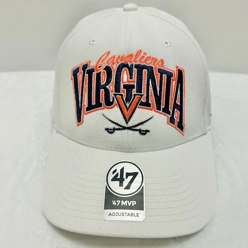'47 Brand Virginia Cavaliers Keystone MVP‎ Snapback Hat Cap Adjustable White